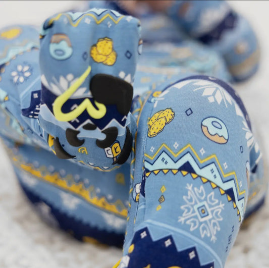 Hanukkah Fair Isle Bamboo Convertible Footie