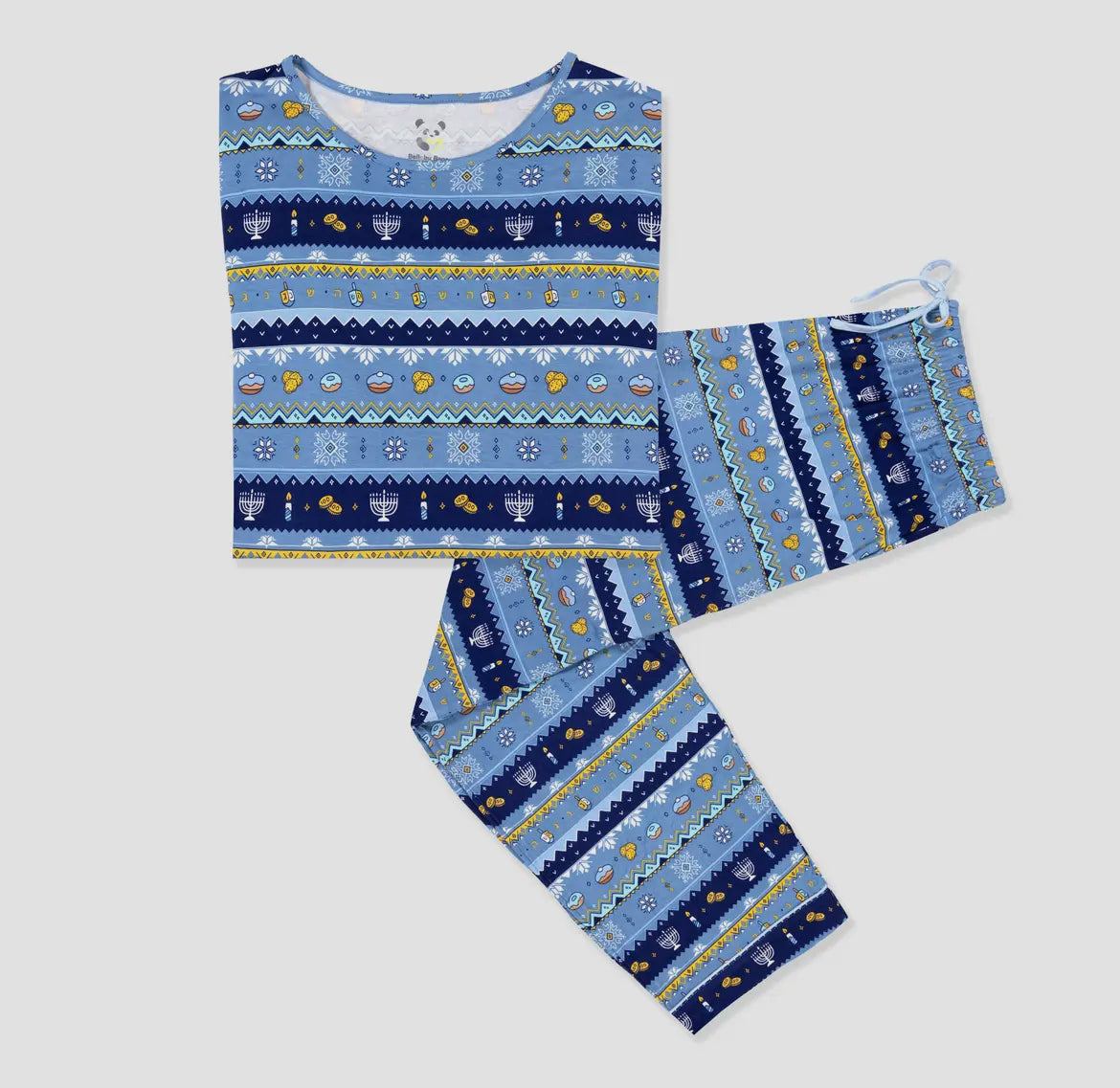 Hanukkah Fair Isle Bamboo Women's Pajama Set
