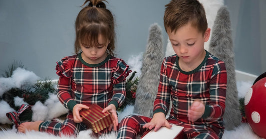 Gray's Bamboo Boy's 2 - Piece Holiday Plaid Pajamas
