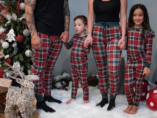 Gray's Bamboo Adult Holiday Plaid Joggers