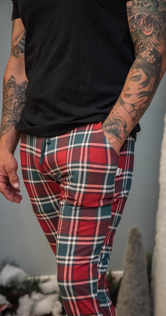 Gray's Bamboo Adult Holiday Plaid Joggers