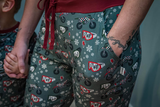 Gray's Bamboo Adult Moto-Holiday Joggers