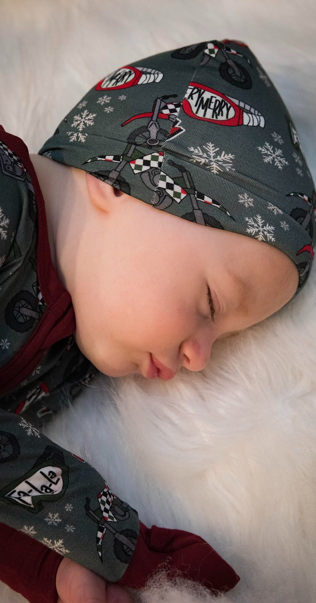 Gray's Bamboo Boy's Zippy Moto Holiday Pajamas