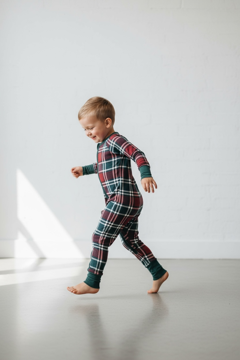 Gray's Bamboo Boy's Zippy Holiday Plaid Pajamas