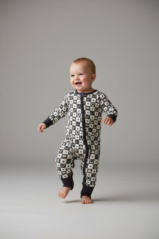 Gray's Bamboo Boy's Zippy Checked Cowboy