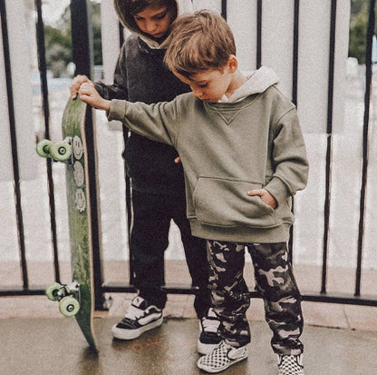 Sage Green Crew-Neck Hoodie