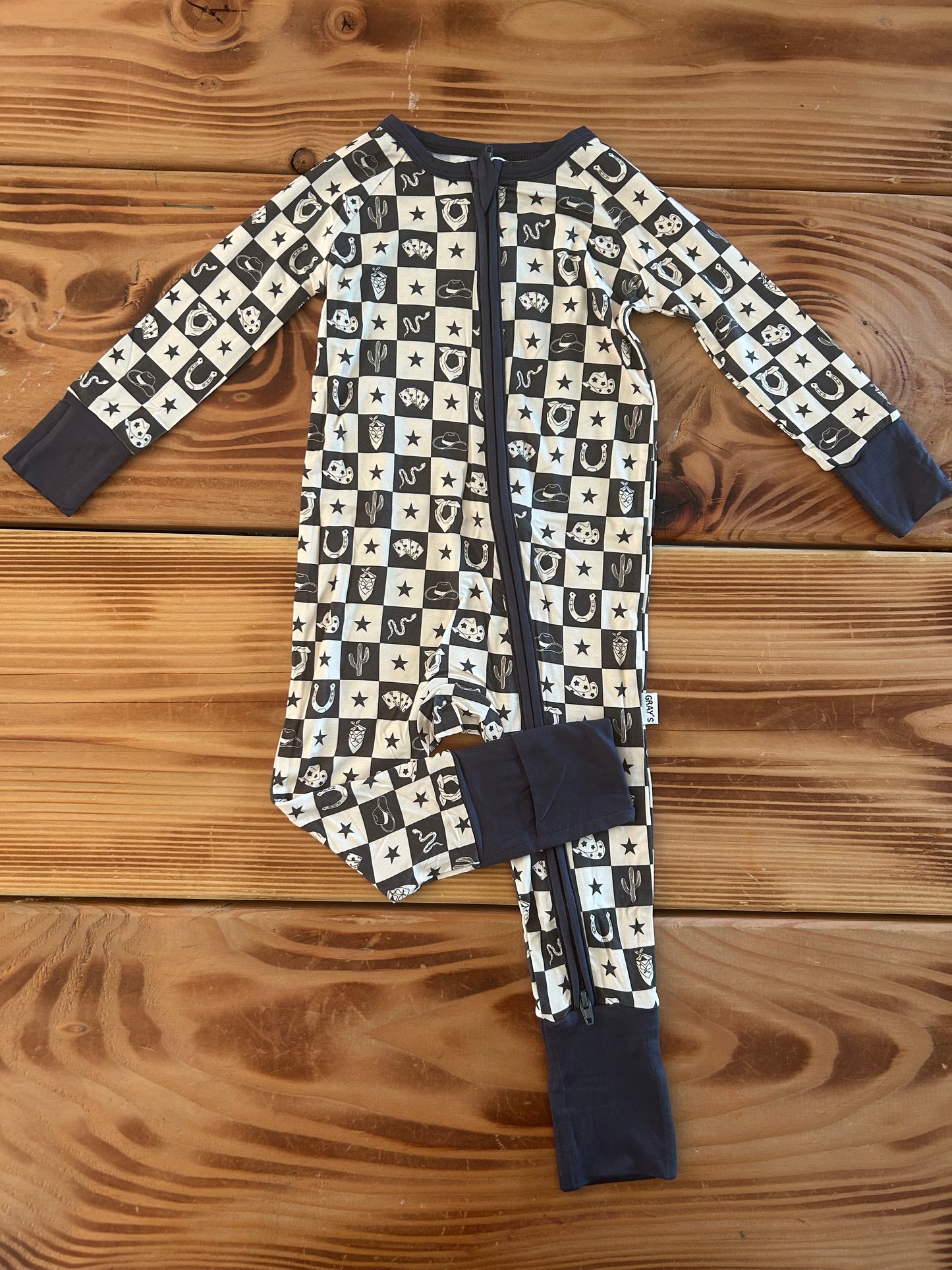 Gray's Bamboo Boy's Zippy Checked Cowboy