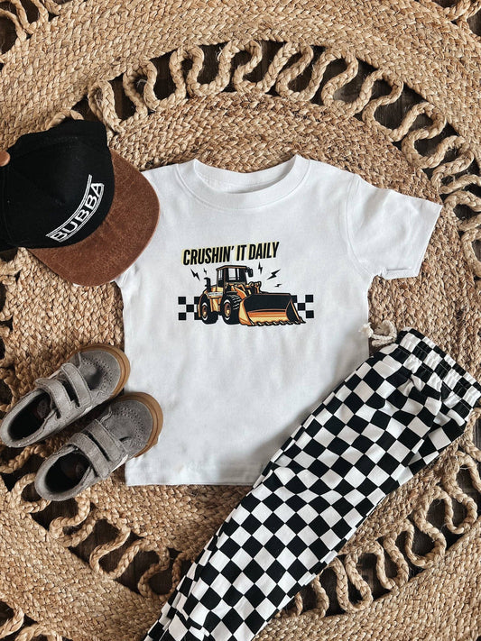 Crushin' It Daily Bulldozer- Baby/Toddler Tee