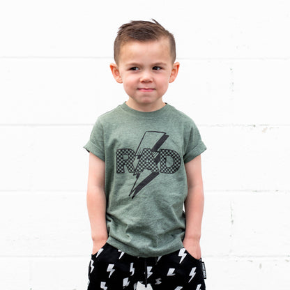 Rad | Boys Lightening Bolt and Checkered Shirt