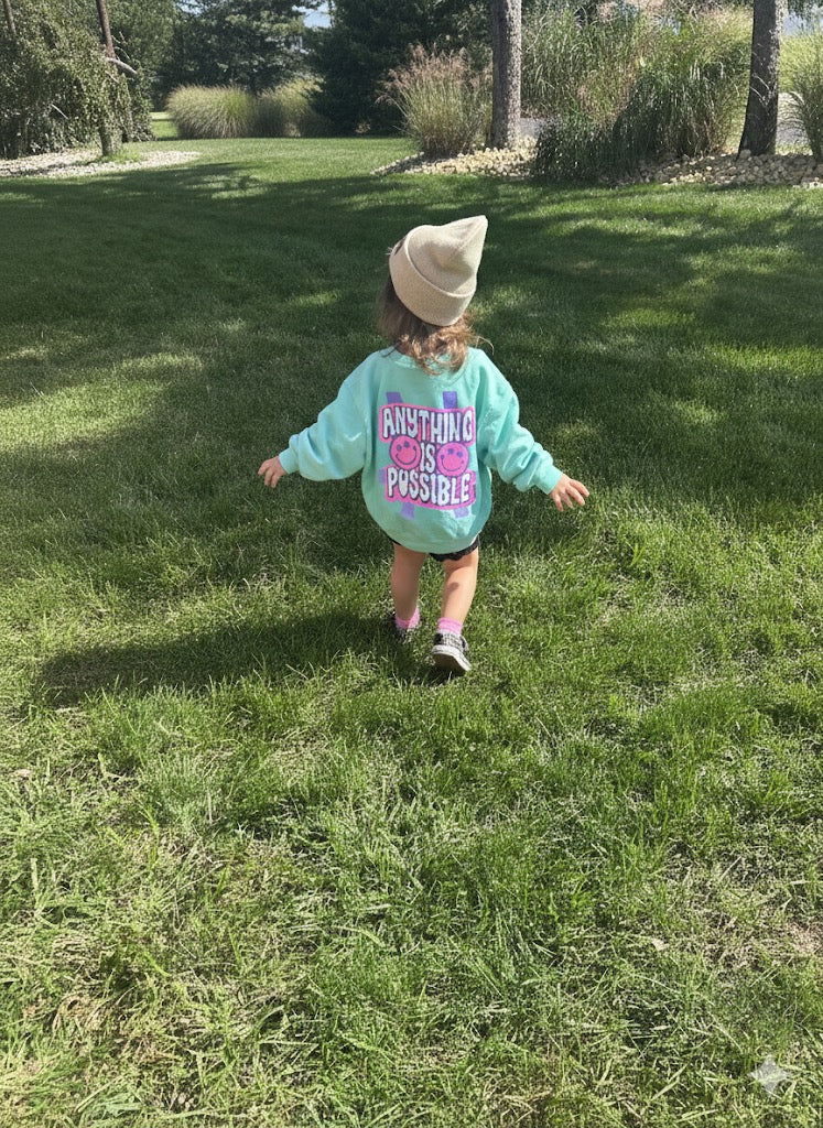 XOXO by Magpies Anything is Possible Smiley Sweatshirt