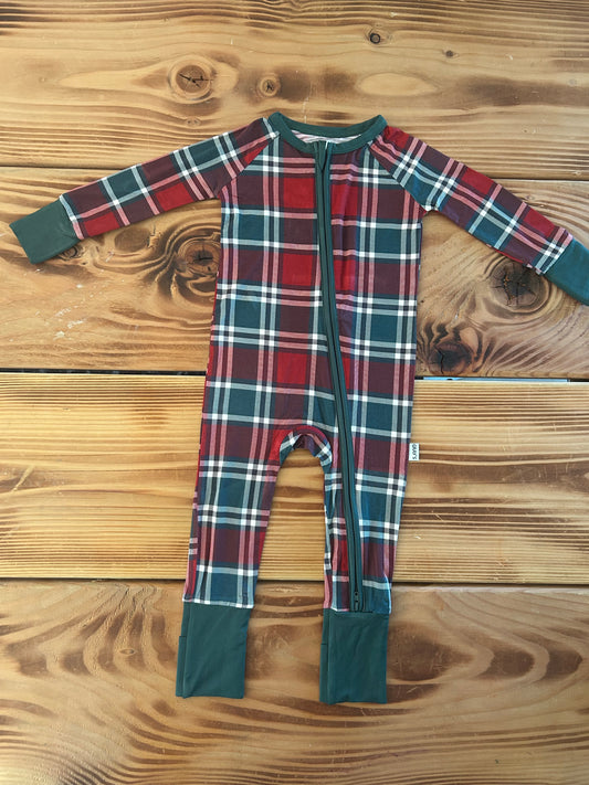 Gray's Bamboo Boy's Zippy Holiday Plaid Pajamas
