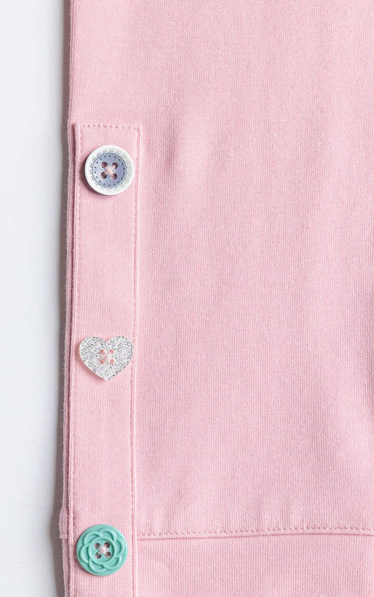 Cute as a Button Leggings: Pink Nectar