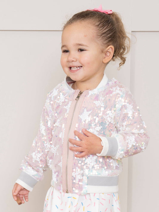 Star Power Sparkle Bomber Jacket