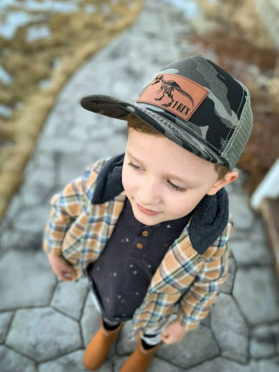 TREX snapback: Black/suede bill / Toddler