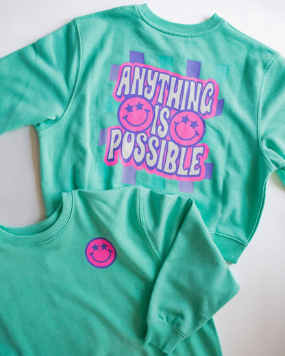 XOXO by Magpies Anything is Possible Smiley Sweatshirt