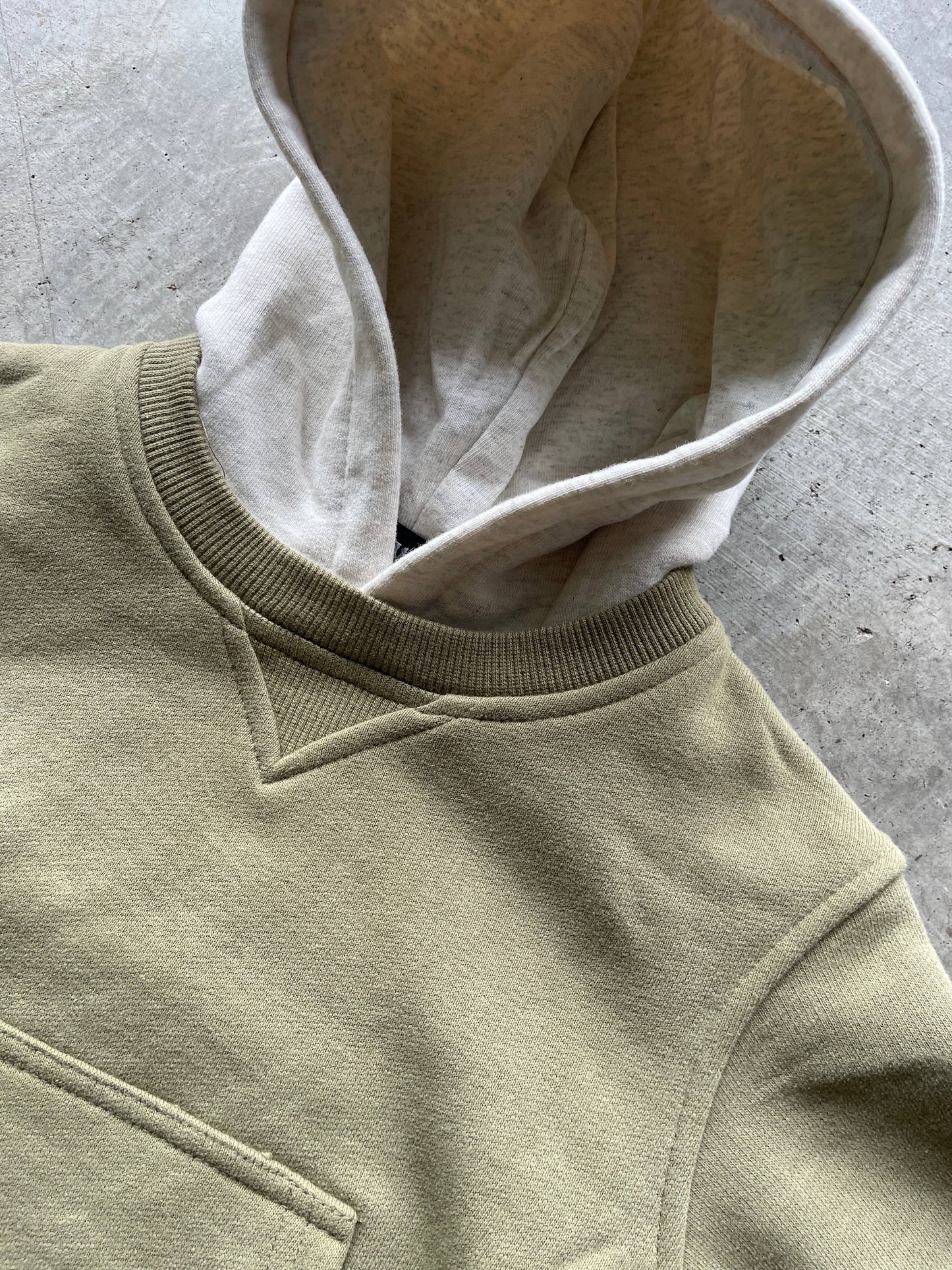 Sage Green Crew-Neck Hoodie