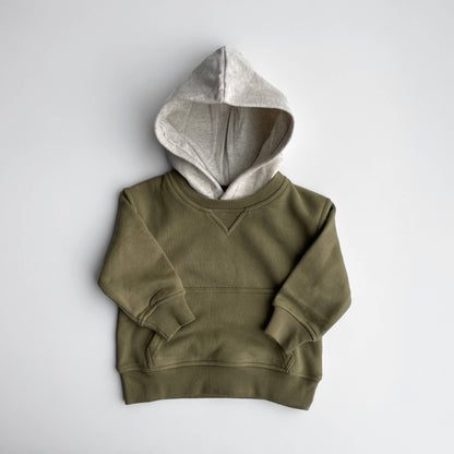 Sage Green Crew-Neck Hoodie