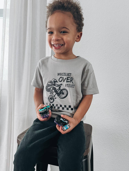 Wheelies Over Feelies- Toddler Tee