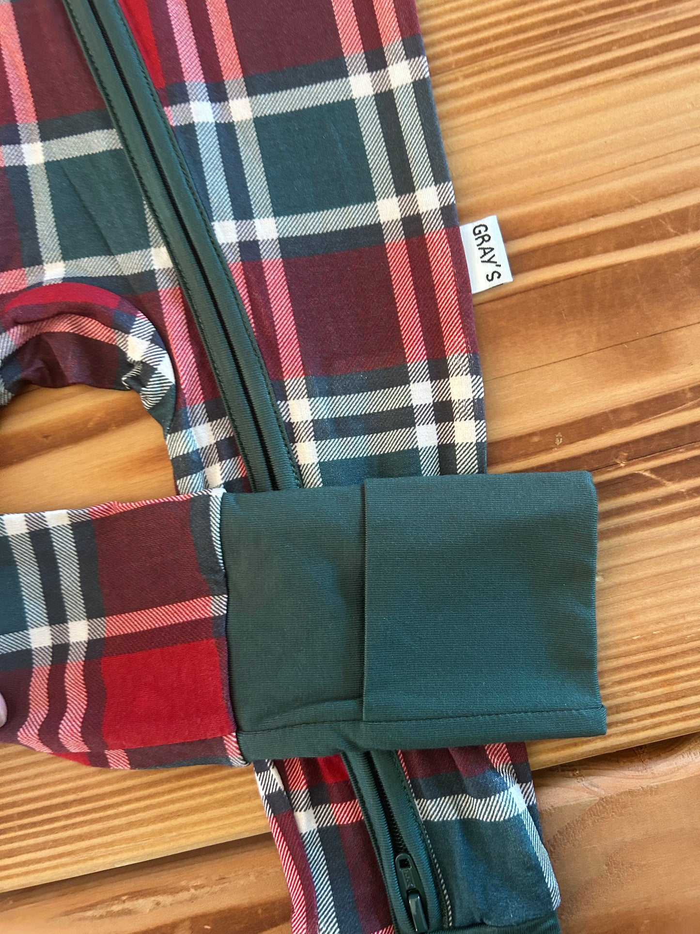 Gray's Bamboo Boy's Zippy Holiday Plaid Pajamas