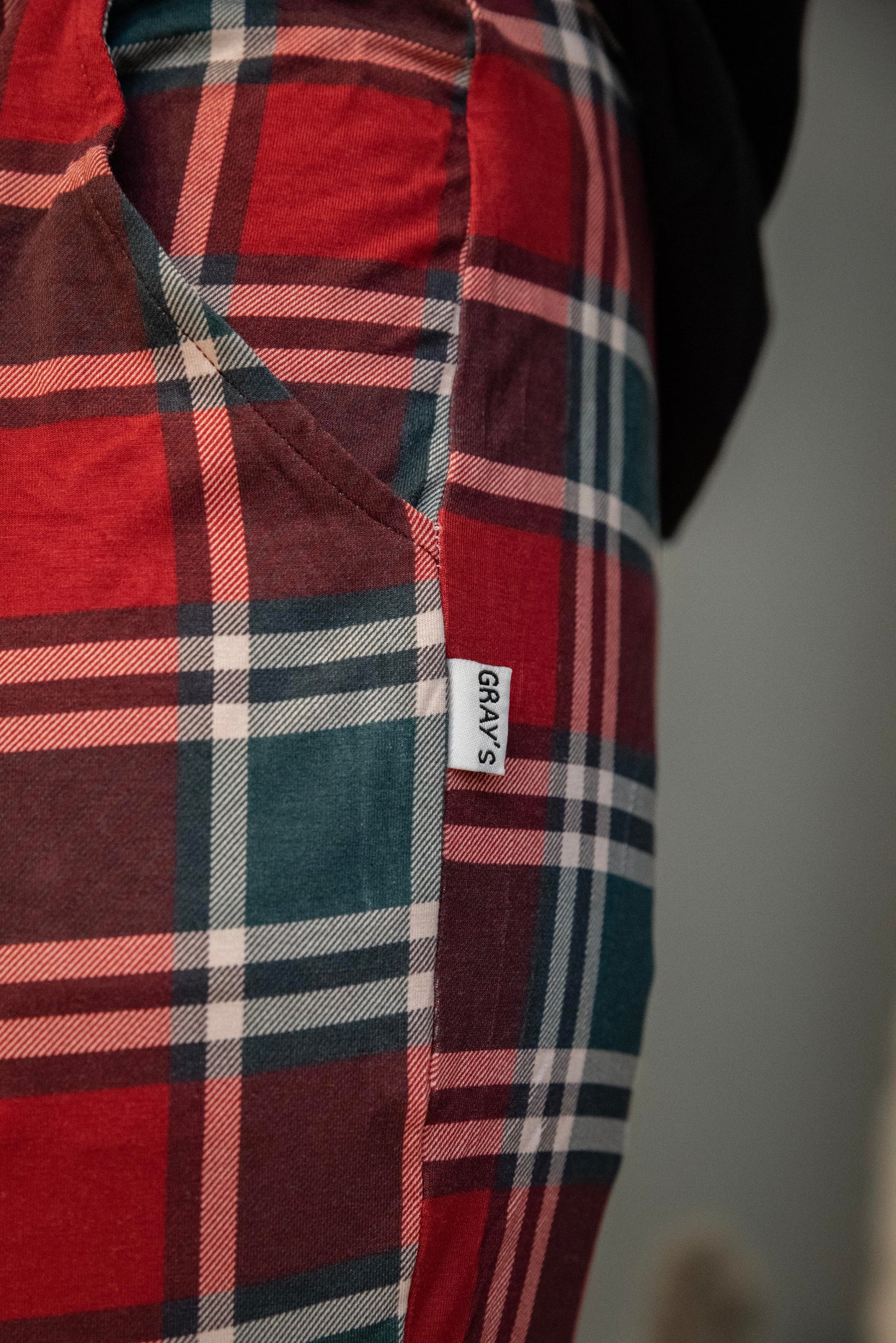 Gray's Bamboo Adult Holiday Plaid Joggers