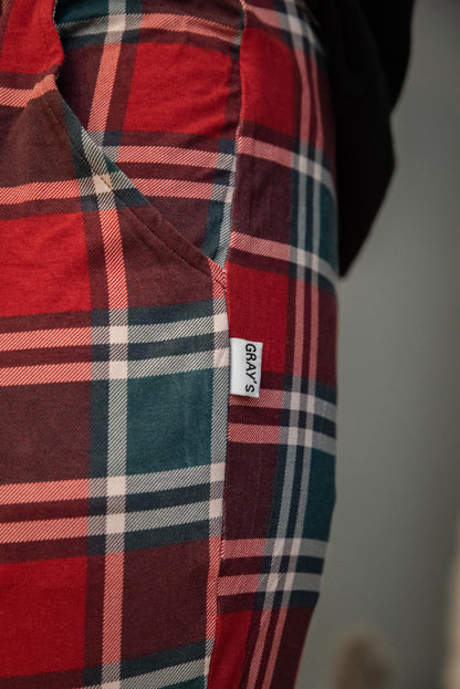 Gray's Bamboo Adult Holiday Plaid Joggers