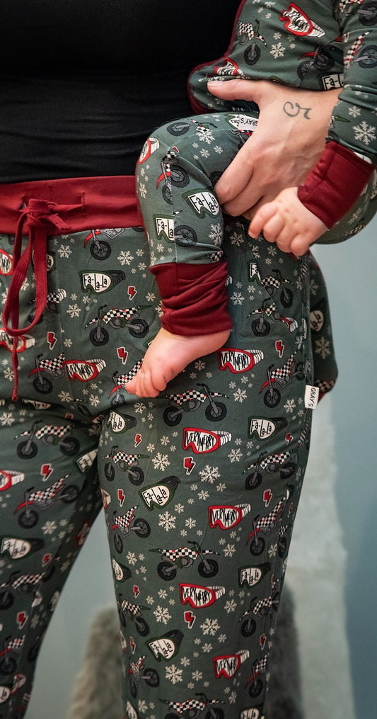 Gray's Bamboo Adult Moto-Holiday Joggers