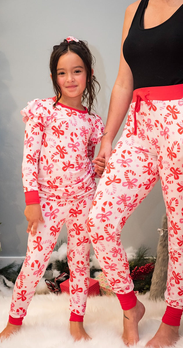 Gray's Bamboo Adult Candy Cane Joggers