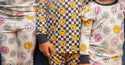Gray's Bamboo Girl's Zippy Smiley Ruffle Pajamas