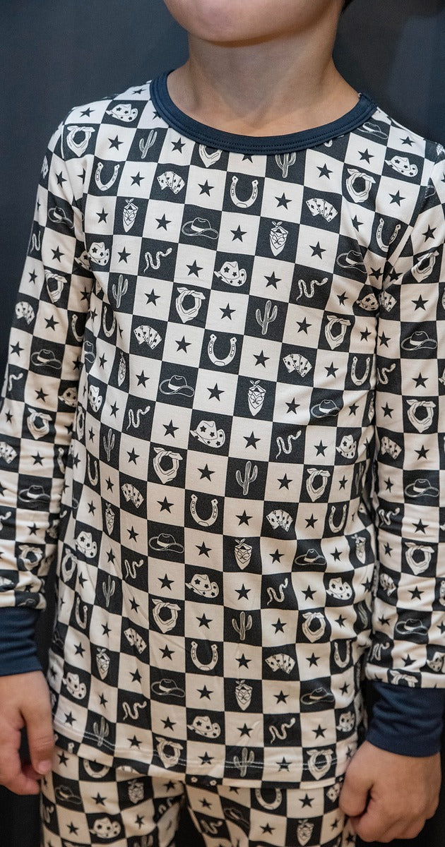 Gray's Bamboo Boy's 2-Piece Checked Cowboy