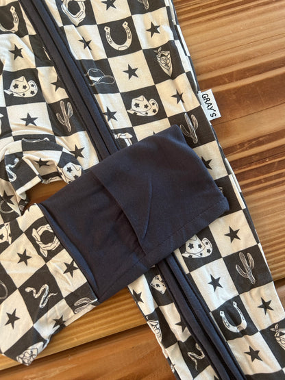 Gray's Bamboo Boy's Zippy Checked Cowboy