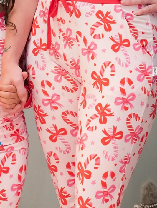 Gray's Bamboo Adult Candy Cane Joggers