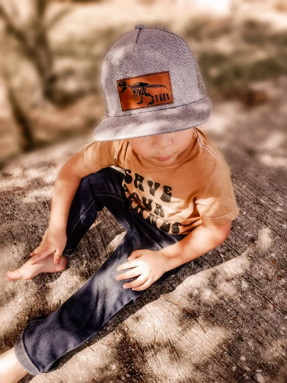 TREX snapback: Black/suede bill / Toddler
